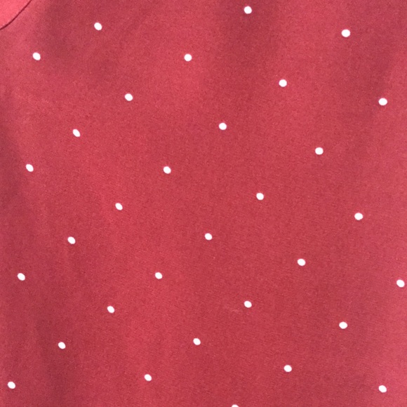 Burgundy/raspberry polka dot blouse - Picture 2 of 3